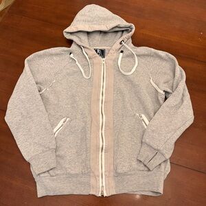 PRPS Goods & Co. Light Gray Zipper Hoodie Size M